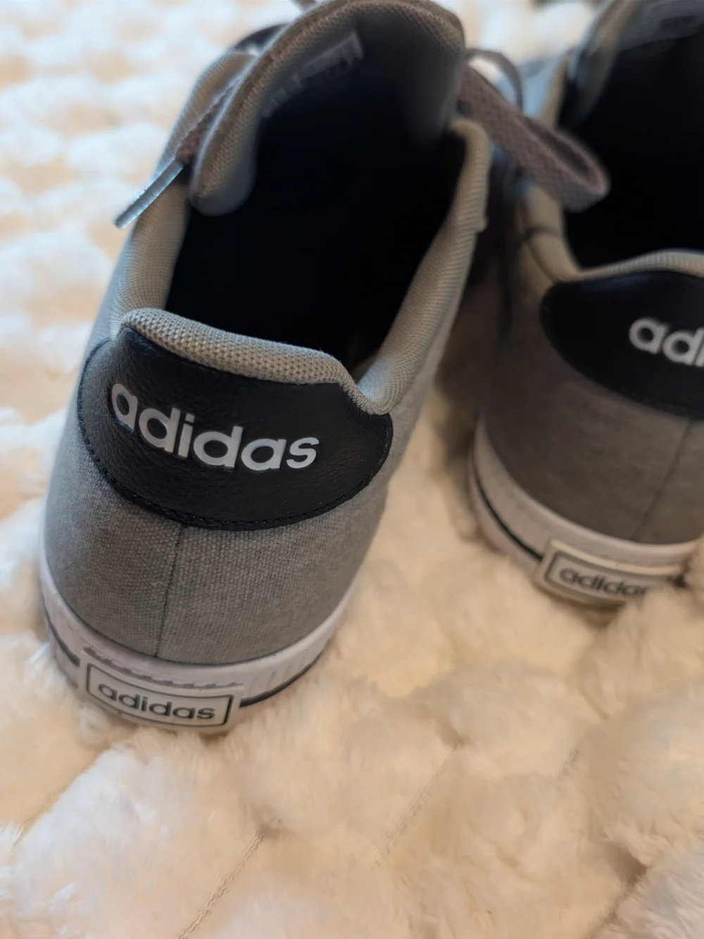 Adidas Daily 3.0 Grey Black Canvas Skate Sneakers Men's Size 10.5